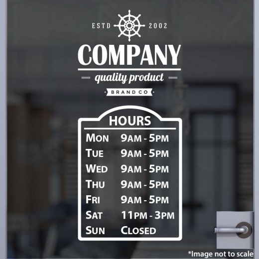 Open Hours with Logo Style 08